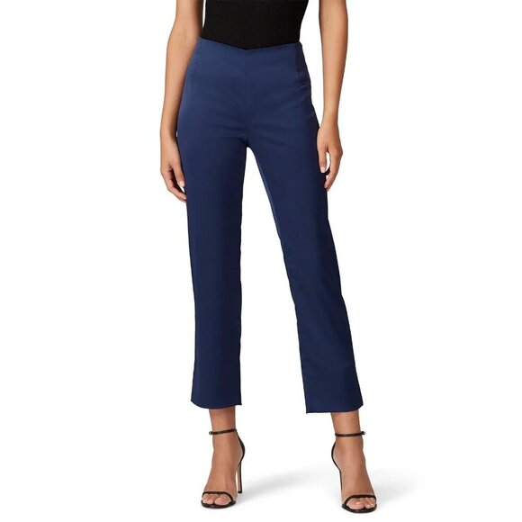 Maison de Papillon Kennedy Navy Blue Sateen Satin Pants Women's Size Large L - Picture 2 of 9